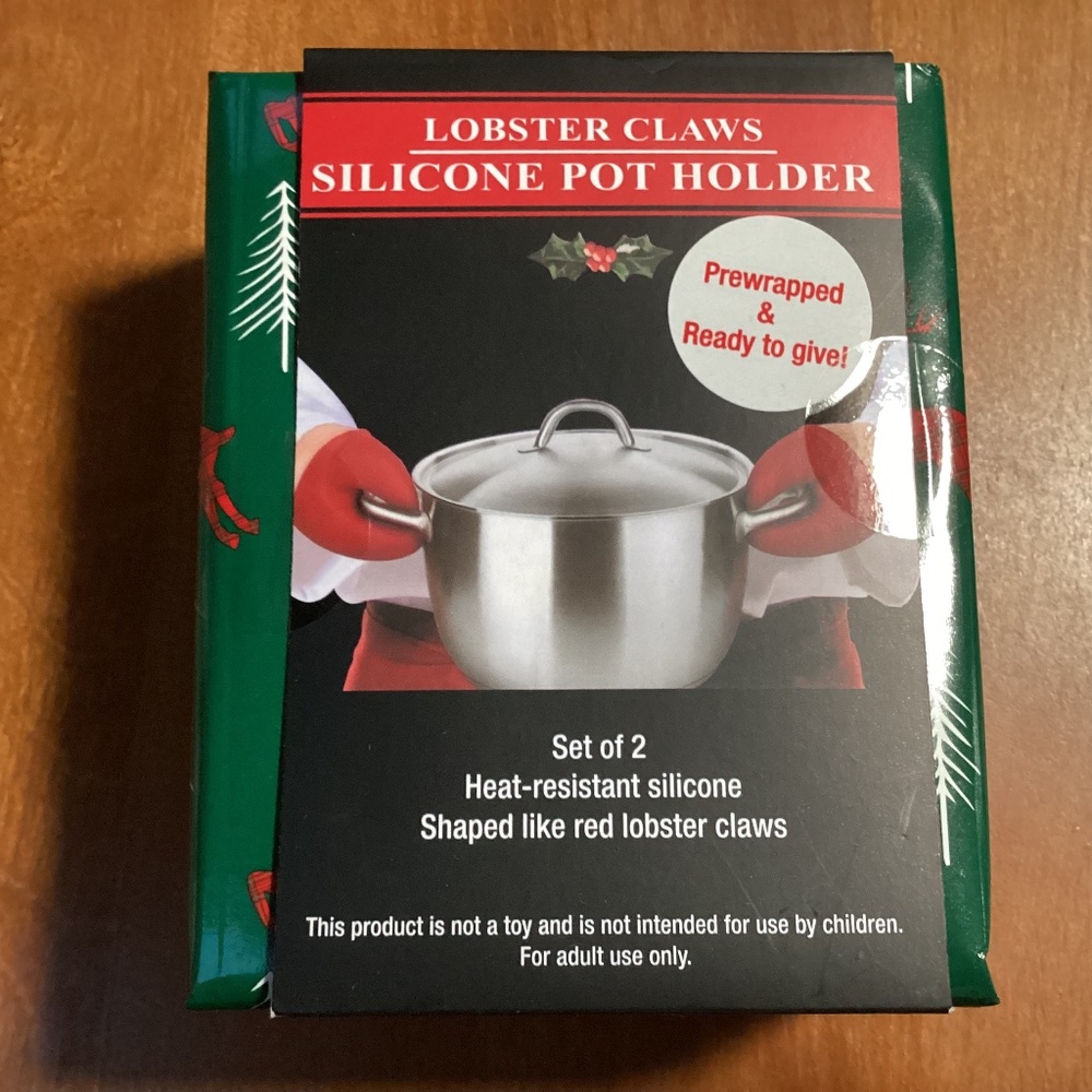 Lobster Claws Silicone Pot Holder New with tag Prewrapped & ready to go
